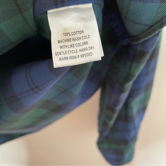 UNTUCKit Plaid Tartan Button Down Long Sleeve Collared Shirt Blue Green 8 - Picture 3 of 7